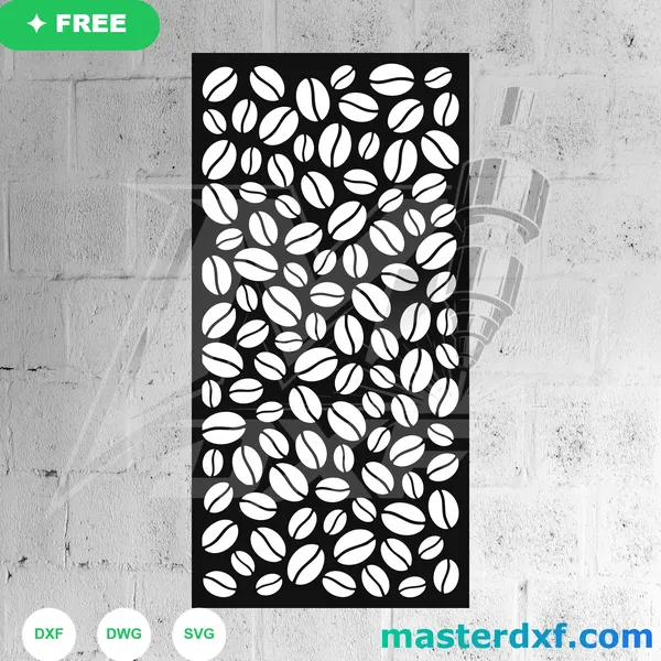 Coffee Bean Scatter Panel DXF DXF File